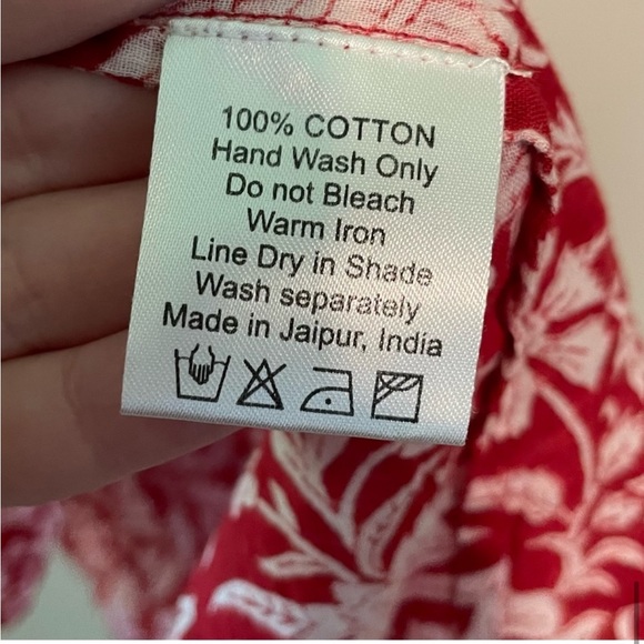 Daughters of India Kyra mini dress in saffron red. - Picture 9 of 10